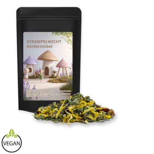 Kräutertee Lavendel, ca. 11g, Standbeutel Mini schwarz