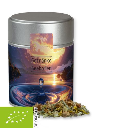Bio Kräutertee Seelenwohl, ca. 30g, Metalldose Midi silber
