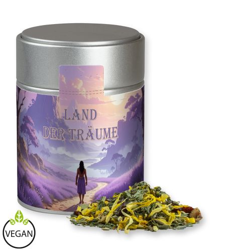 Kräutertee Lavendel, ca. 30g, Metalldose Midi silber