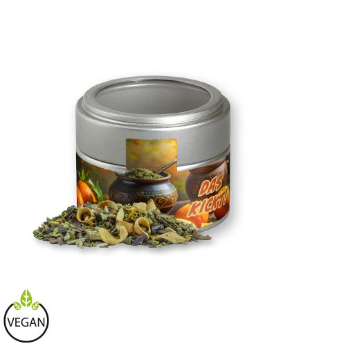 Matetee Orange, ca. 19g, Metalldose Mini mit Sichtfenster silber