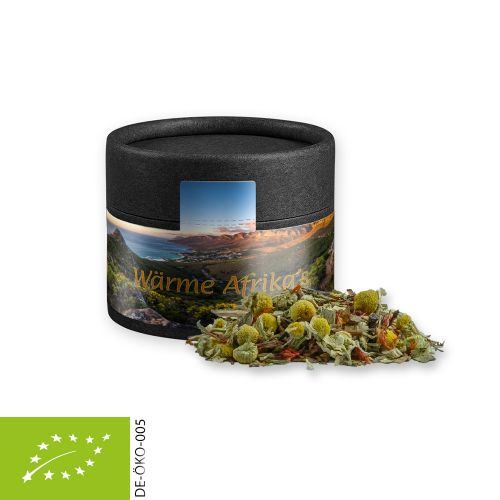 Bio Rotbuschtee Entspannungszeit, ca. 20g, Kraftpapierdose Mini schwarz