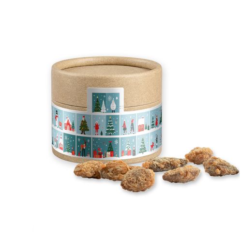 Feuergebrannte Mandeln ohne Zuckerzusatz (vegan), ca. 40g, Kraftpapierdose Mini